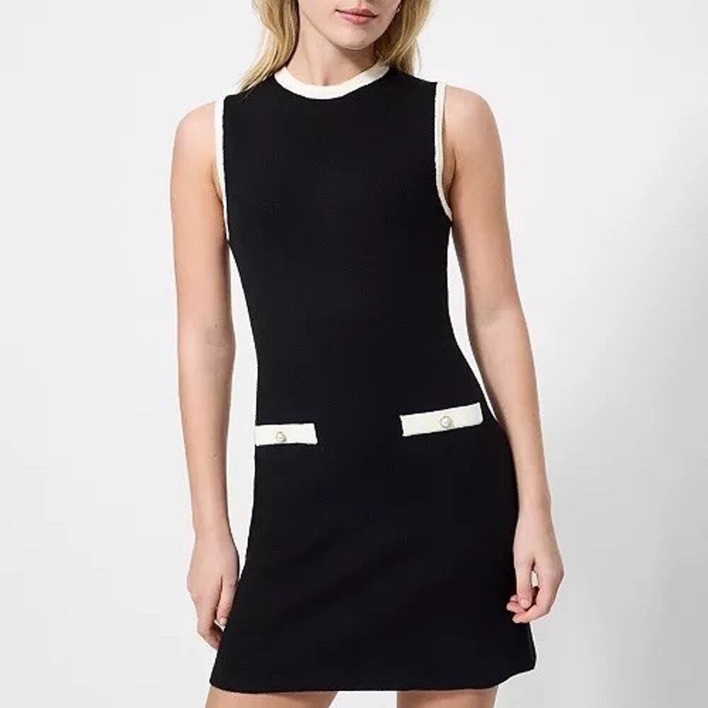 French Connection Women’s Bodycon Black Midi Dress Size XL